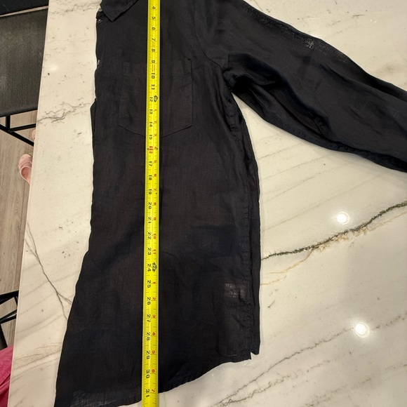 GAP Black Button Down Shirt Lightweight Casual - Picture 6 of 7